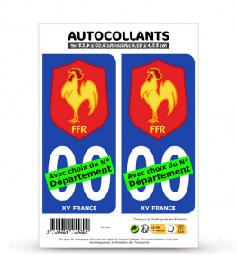 Autocollant plaque immatriculation 40 Nouvelle Aquitaine Région