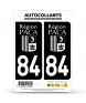 84 Vaucluse - PACA Bi-ton | Autocollant plaque immatriculation