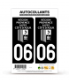 06 Alpes-Maritimes - Région Sud Bi-ton | Autocollant plaque immatriculation