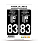 83 Var - Région Sud Bi-ton | Autocollant plaque immatriculation