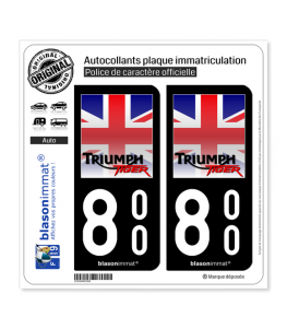 800 Triumph - Tiger | Autocollant plaque immatriculation