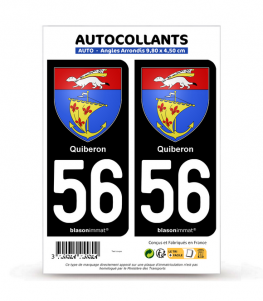 56 Quiberon - Armoiries | Autocollant plaque immatriculation