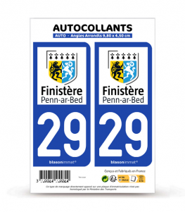 29 Finistère - Département | Autocollant plaque immatriculation