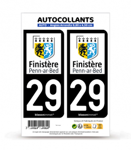 29 Finistère - Département | Autocollant plaque immatriculation