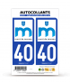 40 Mont-de-Marsan - Ville | Autocollant plaque immatriculation