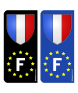 F France Blason - Identifiant Européen | Autocollant plaque immatriculation