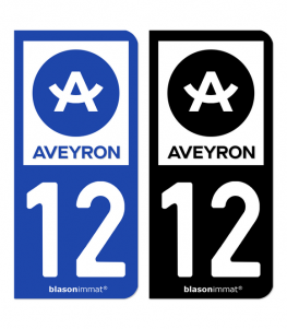12 AVEYRON - Stickers Pour Plaque D'immatriculation, Disponible Pour A