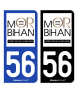 56 Morbihan - Bretagne Sud | Autocollant plaque immatriculation