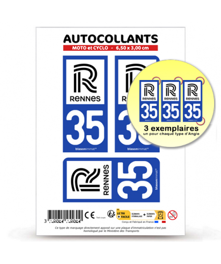 Sticker Plaque Immatriculation Moto - Département 39 Jura, Résistant Intempéries, Garantie 5 Ans