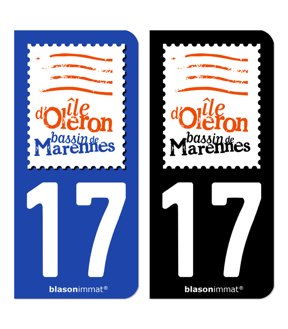 17 Ile d'Oléron - Bassin de Marennes | Autocollant plaque immatriculation