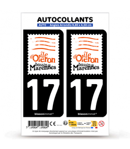 17 Ile d'Oléron - Bassin de Marennes | Autocollant plaque immatriculation