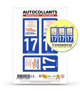 17 Ile d'Oléron - Bassin de Marennes | Autocollant plaque immatriculation
