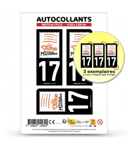 17 Ile d'Oléron - Bassin de Marennes | Autocollant plaque immatriculation