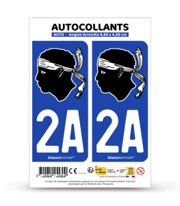 2 Stickers Pour Plaque D'immatriculation Auto, 2A - - The Little Boutique