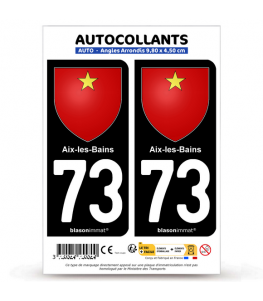 73 Aix-les-Bains - Armoiries | Autocollant et plaque immatriculation