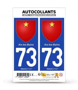 73 Aix-les-Bains - Armoiries | Autocollant et plaque immatriculation