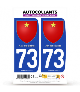 73 Aix-les-Bains - Armoiries | Autocollant et plaque immatriculation
