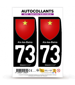 73 Aix-les-Bains - Armoiries | Autocollant et plaque immatriculation