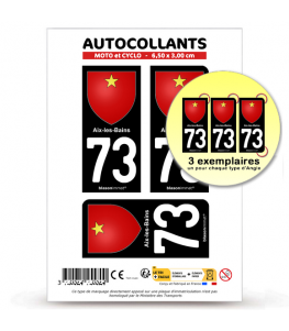 73 Aix-les-Bains - Armoiries | Autocollant et plaque immatriculation