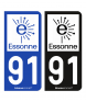 91 Essonne - Département | Autocollant plaque immatriculation