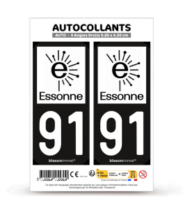 91 Essonne - Département | Autocollant plaque immatriculation