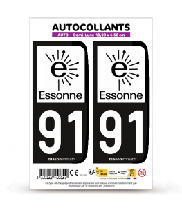 91 Essonne - Département | Autocollant plaque immatriculation