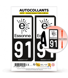 91 Essonne - Département | Autocollant plaque immatriculation