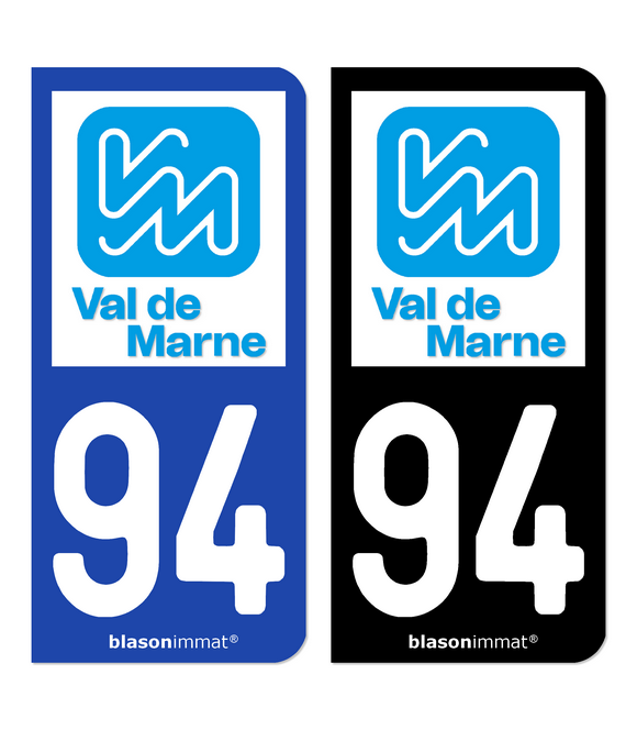 94 Val-de-Marne - Département | Autocollant plaque immatriculation