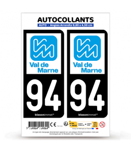 94 Val-de-Marne - Département | Autocollant plaque immatriculation