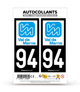 94 Val-de-Marne - Département | Autocollant plaque immatriculation