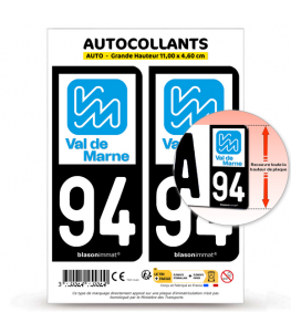 94 Val-de-Marne - Département | Autocollant plaque immatriculation