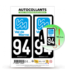 94 Val-de-Marne - Département | Autocollant plaque immatriculation