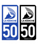 50 Manche - Département | Autocollant plaque immatriculation