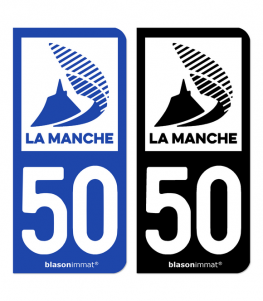 50 Manche - Département | Autocollant plaque immatriculation