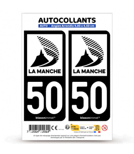 50 Manche - Département | Autocollant plaque immatriculation