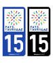 15 Aurillac - Pays | Autocollant plaque immatriculation