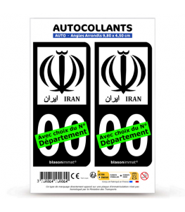 Iran - Emblème | Autocollant plaque immatriculation