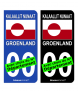Groenland - Drapeau | Autocollant plaque immatriculation