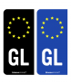 GL Groenland - Identifiant Européen | Autocollant plaque immatriculation