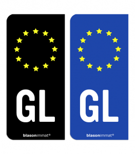 GL Groenland - Identifiant Européen | Autocollant plaque immatriculation