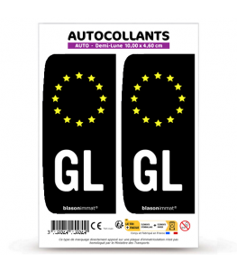 GL Groenland - Identifiant Européen | Autocollant plaque immatriculation