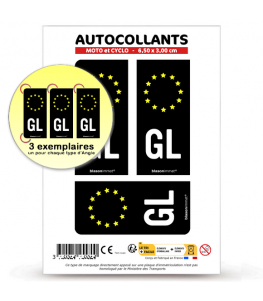 GL Groenland - Identifiant Européen | Autocollant plaque immatriculation