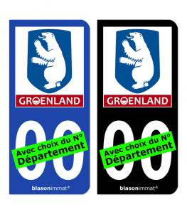 Groenland - Armoiries | Autocollant plaque immatriculation