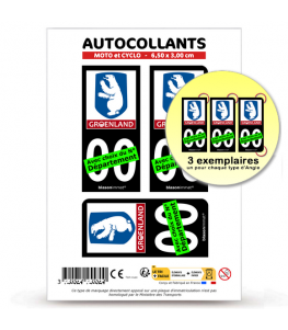 Groenland - Armoiries | Autocollant plaque immatriculation