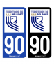 90 Territoire de Belfort - Département | Autocollant plaque immatriculation
