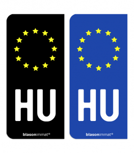 HU Hongrie - Identifiant Européen | Autocollant plaque immatriculation®
