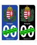 Hongrie - Armoiries | Autocollant plaque immatriculation® Moto-FN