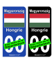 Hongrie - Drapeau | Autocollant plaque immatriculation® Moto-FN