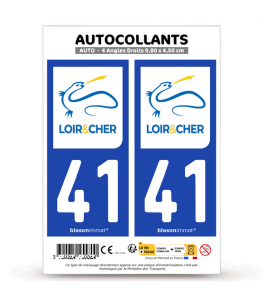 41 Loir-et-Cher - Département | Autocollant plaque immatriculation®
