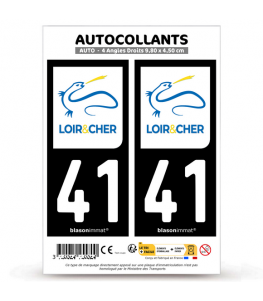 41 Loir-et-Cher - Département | Autocollant plaque immatriculation®